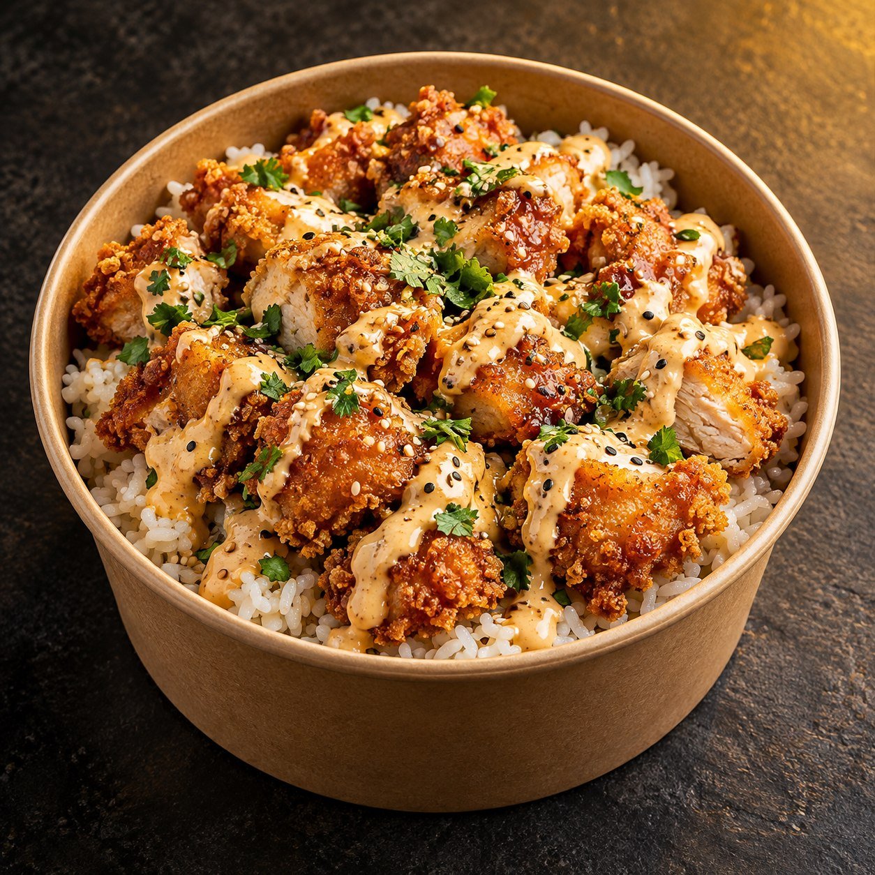 Bol de krousty au poulet croustillant PSK Food